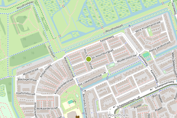 Ambulance-melding op Huis te Vlietstraat, Schiedam op 5 juni, kaart-overzicht