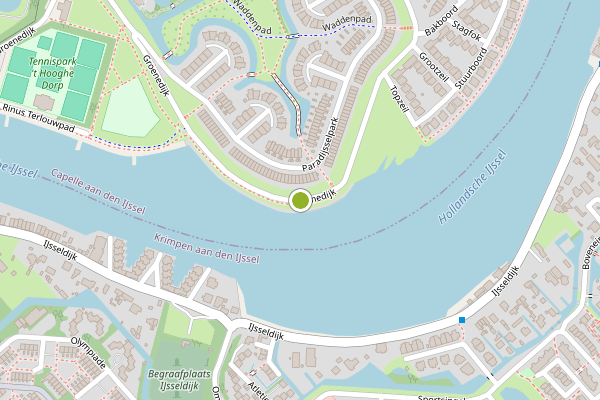 Ambulance-melding op Groenedijk, Capelle aan den IJssel op 5 juni, kaart-overzicht
