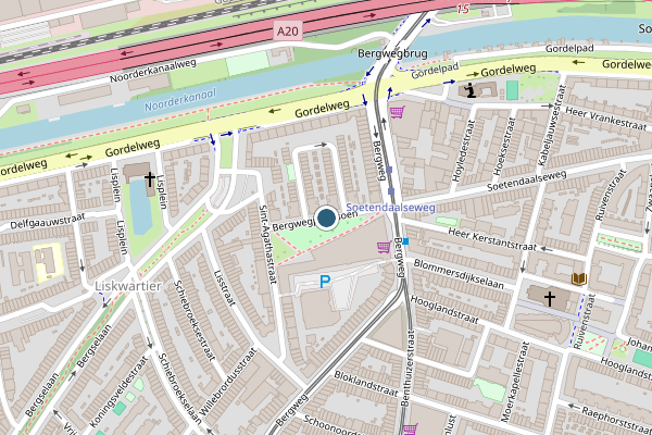 Politie-melding op Bergwegplantsoen, Rotterdam op 5 juni, kaart-overzicht