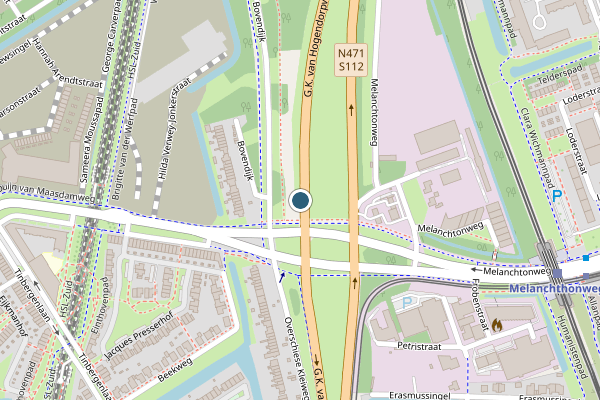 Politie-melding op G.K. van Hogendorpweg, Rotterdam op 6 juni, kaart-overzicht