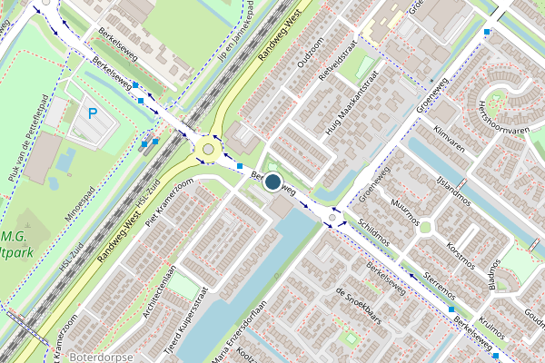 Politie-melding op Berkelseweg, Bergschenhoek op 5 juni, kaart-overzicht