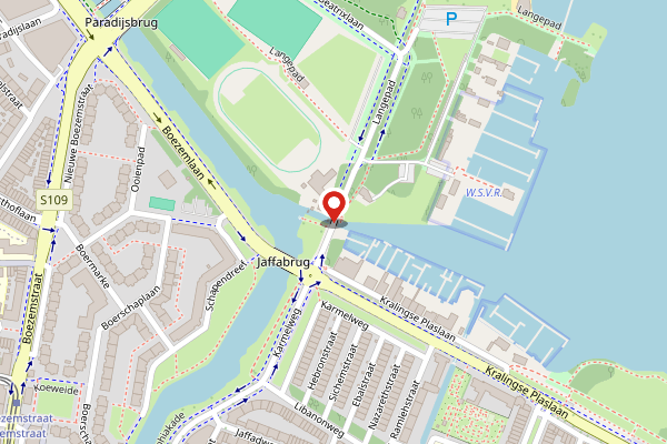 Brandweer-melding op Langepad, Rotterdam op 1 mei, kaart-overzicht