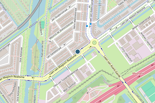 Politie-melding op Laan van Magisch Realisme, Rotterdam op 1 mei, kaart-overzicht