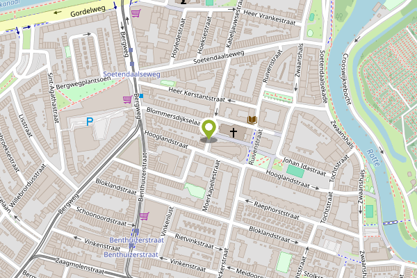 Ambulance-melding op Hildegardisstraat, Rotterdam op 1 mei, kaart-overzicht