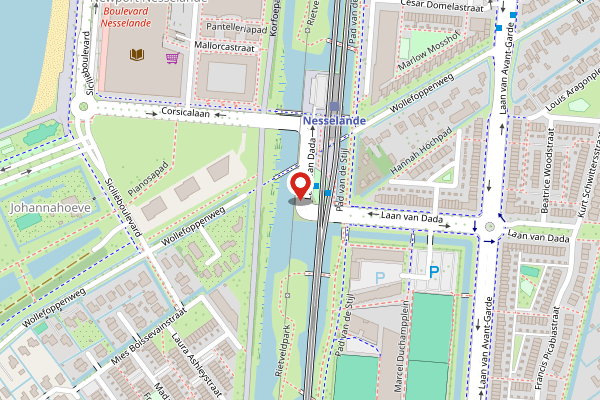 Brandweer-melding op Laan van Dada, Rotterdam op 1 mei, kaart-overzicht