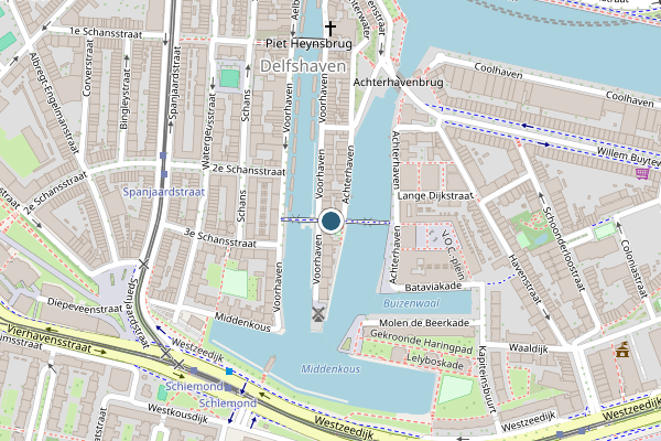 Politie-melding op Moutersteeg, Rotterdam op 6 juni, kaart-overzicht