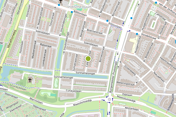 Ambulance-melding op Celebesstraat, Vlaardingen op 6 juni, kaart-overzicht
