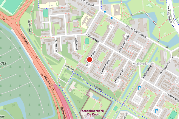 Brandweer-melding op Dickensstraat, Rotterdam op 6 juni, kaart-overzicht