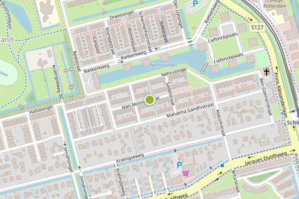 Ambulance-melding op Jean Monnetstraat, Rotterdam op 6 juni, kaart-overzicht