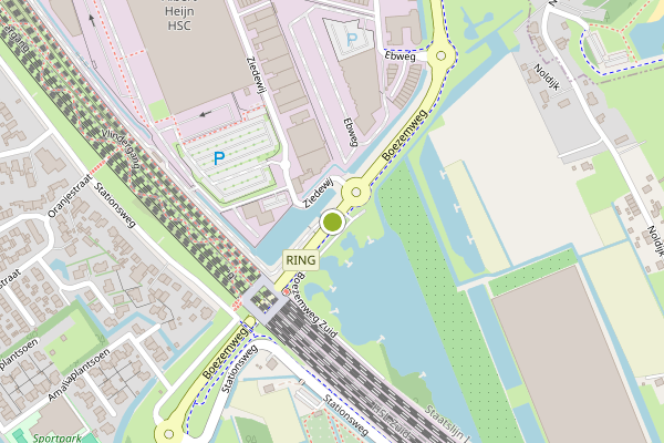 Ambulance-melding op Boezemweg, Barendrecht op 6 juni, kaart-overzicht
