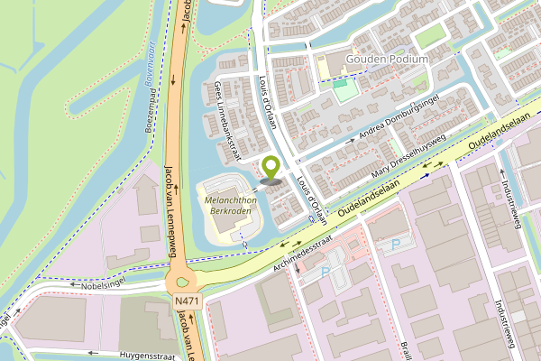 Ambulance-melding op Myra Wardsingel, Berkel en Rodenrijs op 1 mei, kaart-overzicht