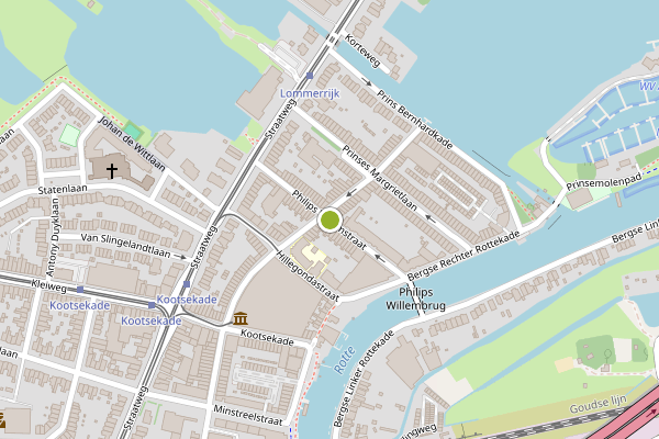 Ambulance-melding op Philips Willemstraat, Rotterdam op 7 juni, kaart-overzicht
