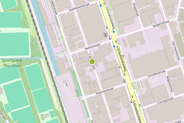 Ambulance-melding op Calandstraat, Schiedam op 7 juni, kaart-overzicht