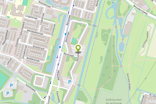 Ambulance-melding op Spuistraat, Ridderkerk op 1 mei, kaart-overzicht