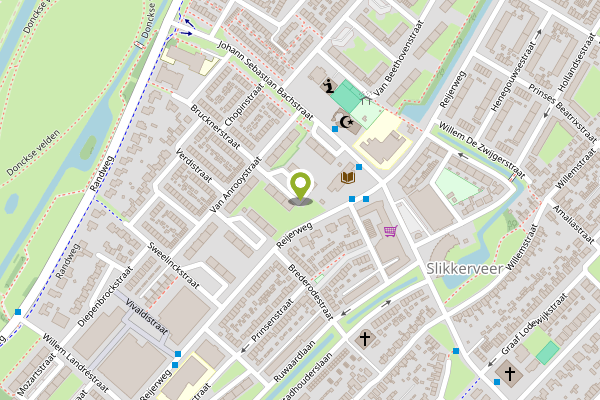 Ambulance-melding op Van Anrooystraat, Ridderkerk op 1 mei, kaart-overzicht
