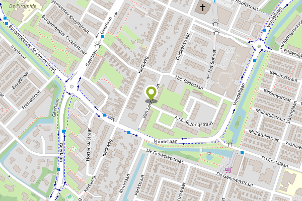 Ambulance-melding op Van Lennepstraat, Ridderkerk op 1 mei, kaart-overzicht