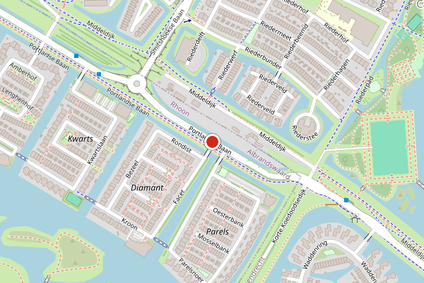 Brandweer-melding op Portlandse Baan, Rhoon op 7 juni, kaart-overzicht