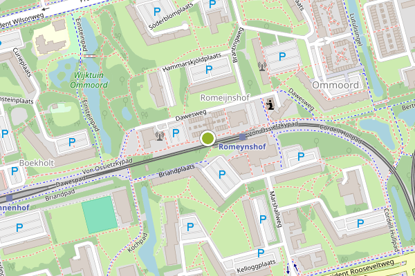 Ambulance-melding op Von Ossietzkypad, Rotterdam op 8 juni, kaart-overzicht