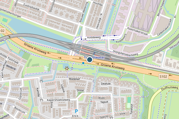 Politie-melding op Groene Kruisweg, Hoogvliet op 8 juni, kaart-overzicht