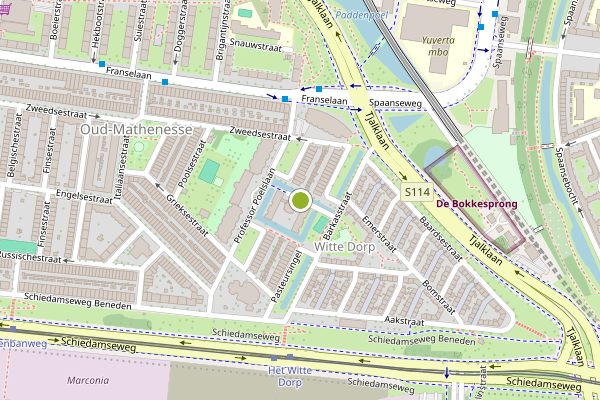 Ambulance-melding op Witte Dorphof, Rotterdam op 8 juni, kaart-overzicht