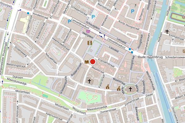 Brandweer-melding op Veerplein, Vlaardingen op 8 juni, kaart-overzicht
