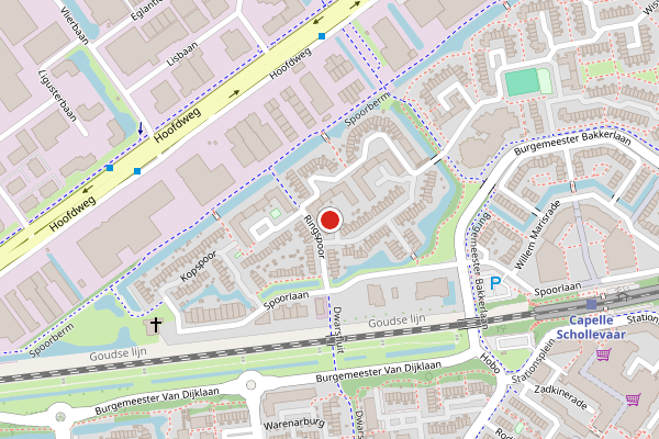Brandweer-melding op Ringspoor, Capelle aan den IJssel op 7 juni, kaart-overzicht