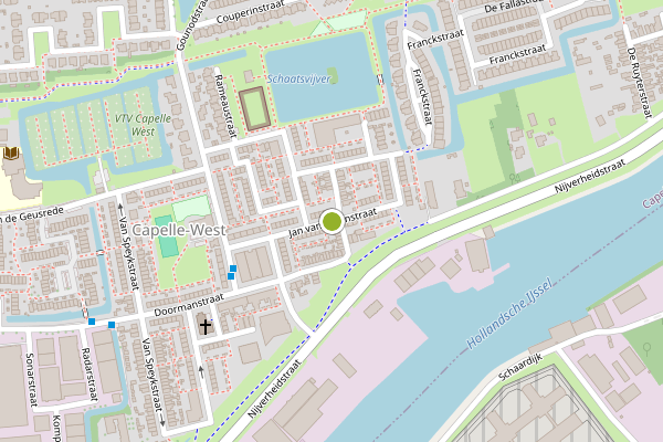 Ambulance-melding op Jan van Galenstraat, Capelle aan den IJssel op 7 juni, kaart-overzicht