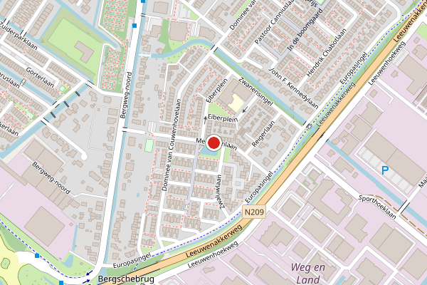 Brandweer-melding op Meeuwenlaan, Bergschenhoek op 7 juni, kaart-overzicht