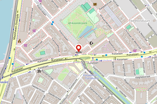 Brandweer-melding op Pretorialaan, Rotterdam op 2 mei, kaart-overzicht
