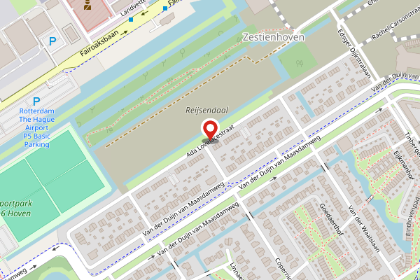 Brandweer-melding op Ada Lovelacestraat, Rotterdam op 2 mei, kaart-overzicht