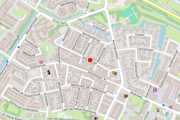 Brandweer-melding op Julianastraat, Rozenburg op 8 juni, kaart-overzicht