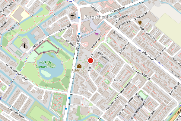 Brandweer-melding op Beethovenlaan, Bergschenhoek op 8 juni, kaart-overzicht