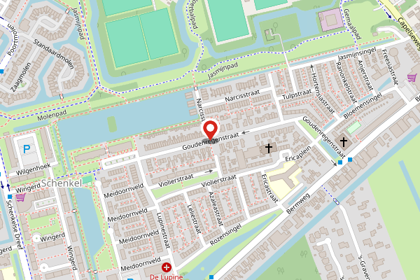 Brandweer-melding op Goudenregenstraat, Capelle aan den IJssel op 2 mei, kaart-overzicht