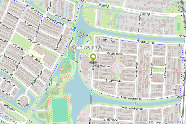 Ambulance-melding op Wilgenwede, Barendrecht op 2 mei, kaart-overzicht