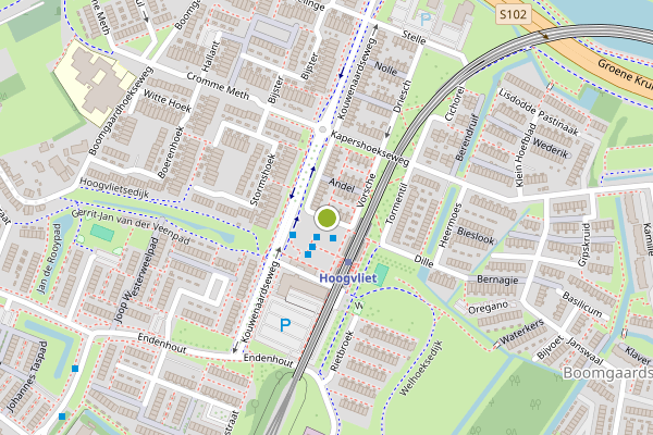Ambulance-melding op Langs de baan, Hoogvliet op 9 juni, kaart-overzicht