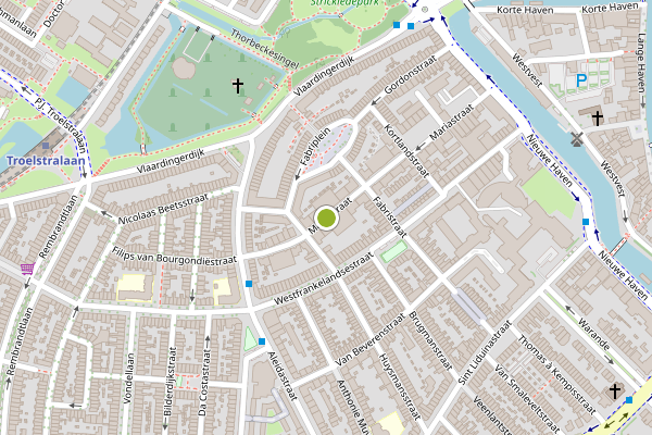 Ambulance-melding op Mariastraat, Schiedam op 9 juni, kaart-overzicht