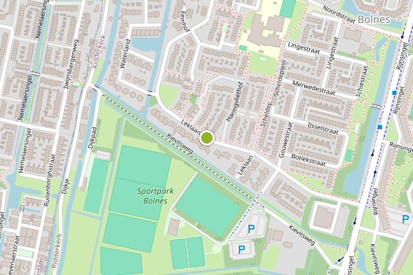 Ambulance-melding op Leklaan, Ridderkerk op 9 juni, kaart-overzicht