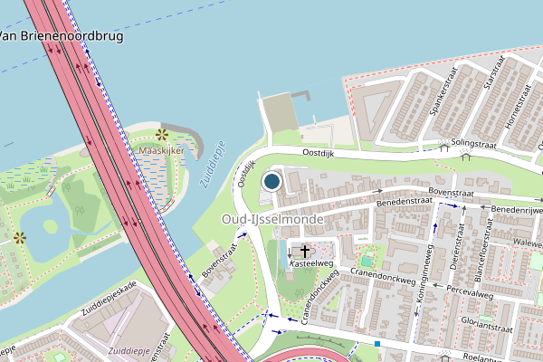 Politie-melding op IJsselmondsehoofd, Rotterdam op 10 juni, kaart-overzicht