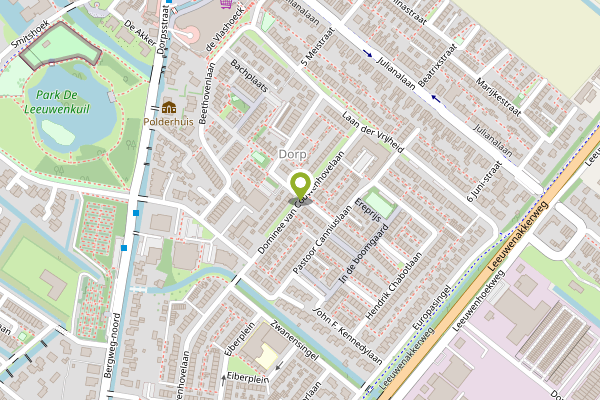 Ambulance-melding op Ds. van Couwenhovelaan, Bergschenhoek op 2 mei, kaart-overzicht
