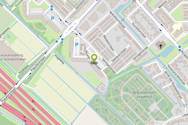Ambulance-melding op Seringenplantsoen, Ridderkerk op 2 mei, kaart-overzicht