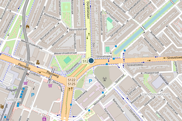 Politie-melding op Dordtselaan, Rotterdam op 10 juni, kaart-overzicht