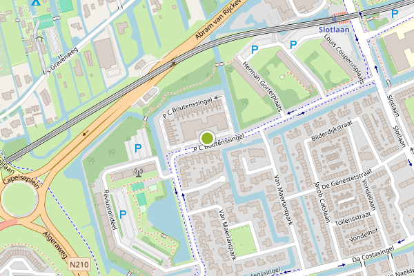 Ambulance-melding op P C Boutenssingel, Capelle aan den IJssel op 10 juni, kaart-overzicht