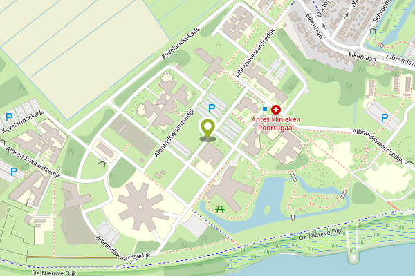 Ambulance-melding op Albrandswaardsedijk, Poortugaal op 1 mei, kaart-overzicht