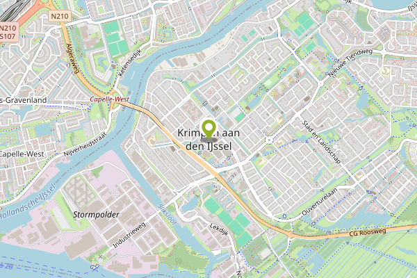 Ambulance-melding op Breekade-pad Zuid, Krimpen aan den IJssel op 1 mei, kaart-overzicht