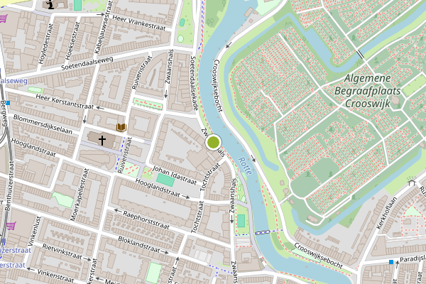 Ambulance-melding op Zwaanshals, Rotterdam op 11 juni, kaart-overzicht