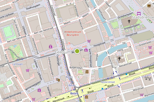 Ambulance-melding op Beursplein, Rotterdam op 11 juni, kaart-overzicht