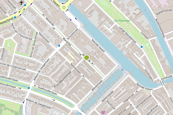 Ambulance-melding op Warande, Schiedam op 11 juni, kaart-overzicht