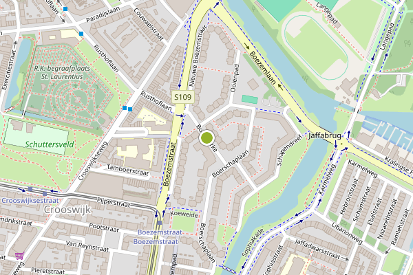 Ambulance-melding op Boermarke, Rotterdam op 11 juni, kaart-overzicht