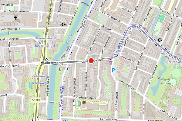 Brandweer-melding op Goudse Rijweg, Rotterdam op 11 juni, kaart-overzicht
