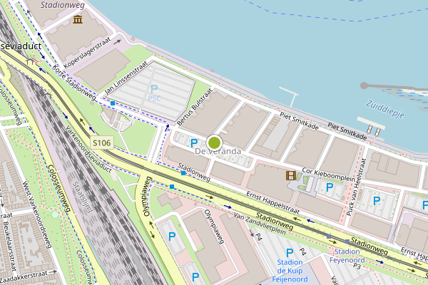Ambulance-melding op Cor Kieboomplein, Rotterdam op 11 juni, kaart-overzicht